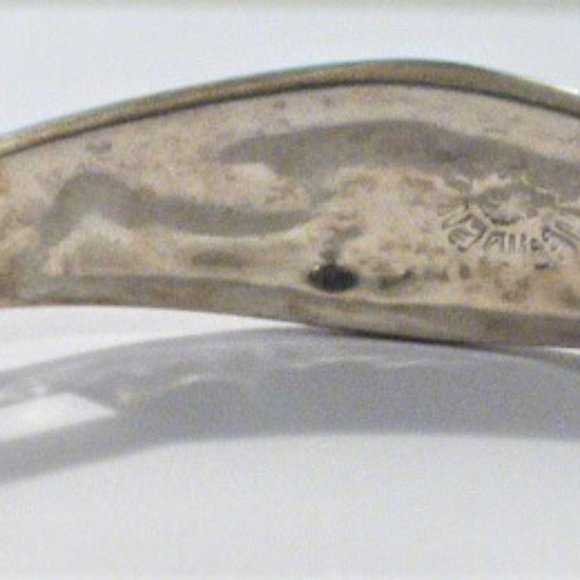 14gr Vintage Alpaca Mexico .925 STERLING BRACELET Silver Bracelet Bangle - Picture 5 of 8